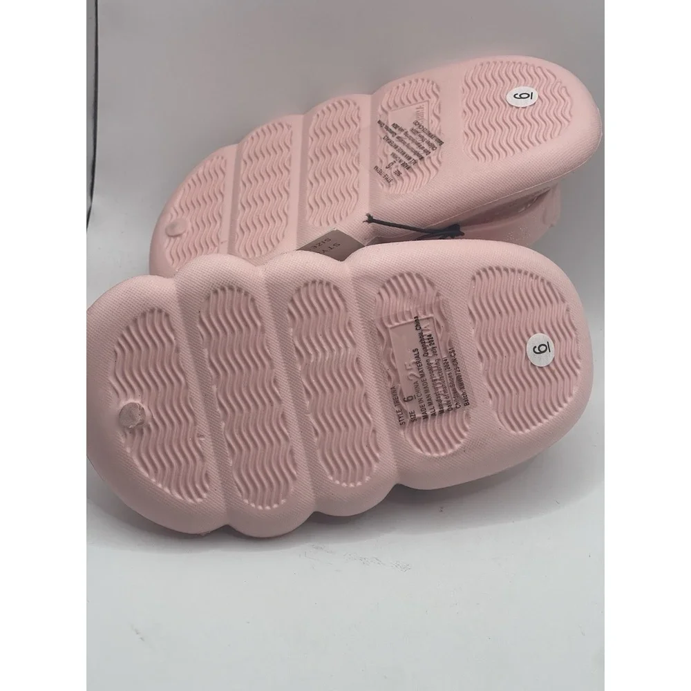 Classic Clog Girls Size 6 Toddler Rose Pink Sparkle‎ Slip On Shoe BinC